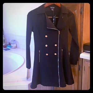 Military Style Dress with Gold Detail